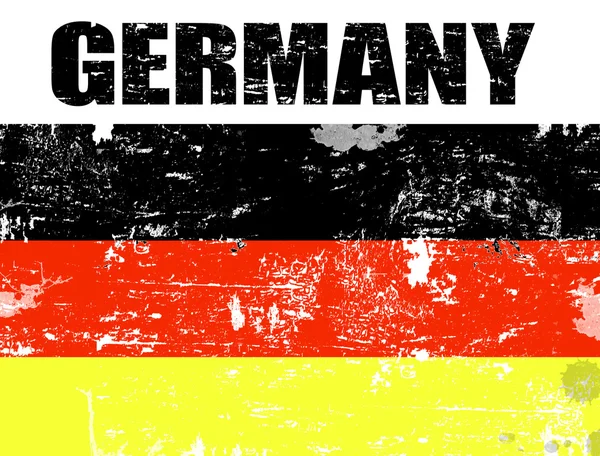 Tyskland Grunge Flagga Vektor Illustration — Stock vektor