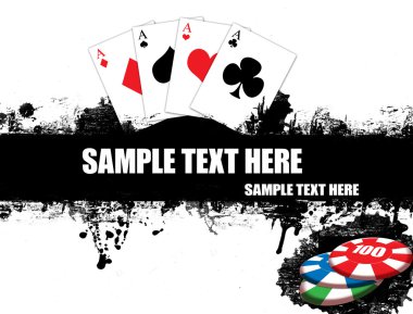 Playing cards poster clipart