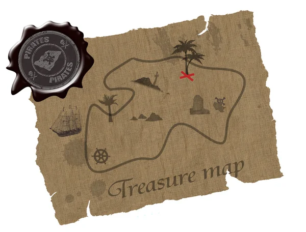 Χάρτης θησαυρού — Φωτογραφία Αρχείου