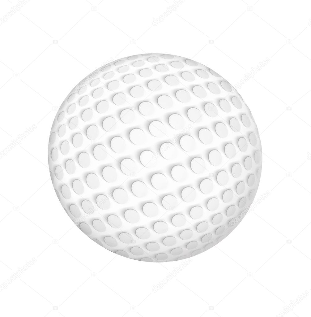 Golf ball, vector illustration isolated over white background