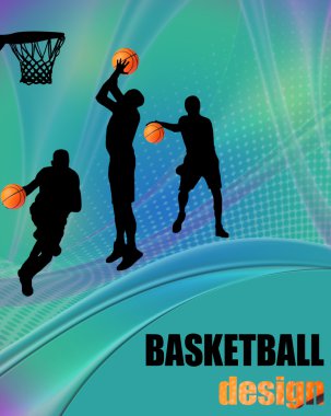 Basketball design poster clipart