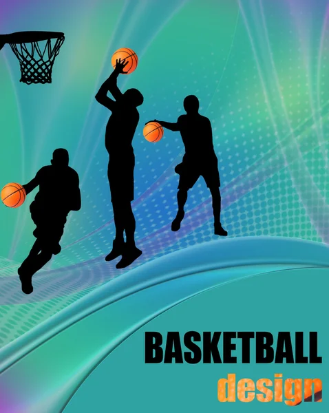 Affiche de conception de basket-ball — Image vectorielle