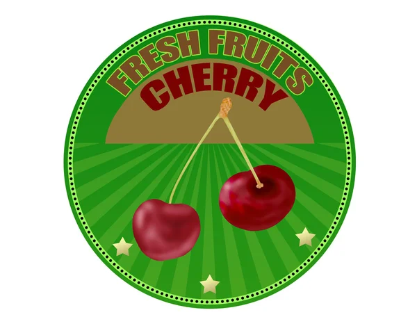 Cherry etikett — Stock vektor