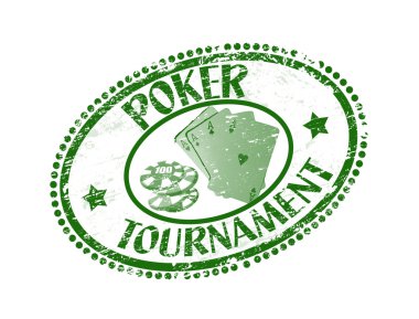 Poker tournament stamp clipart