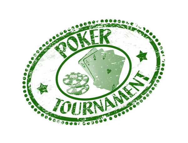 Poker turnuva damgası — Stok Vektör