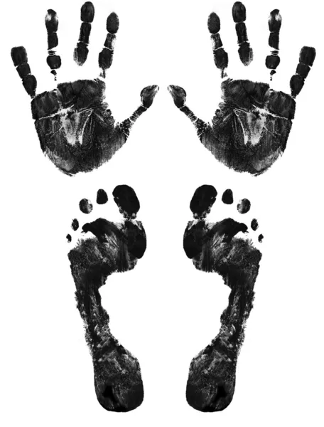 Отпечаток рук и ног — стоковый вектор