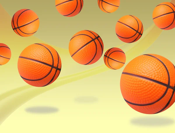 Palloni da basket che rimbalzano — Vettoriale Stock
