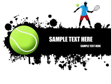 Grunge tennis poster clipart