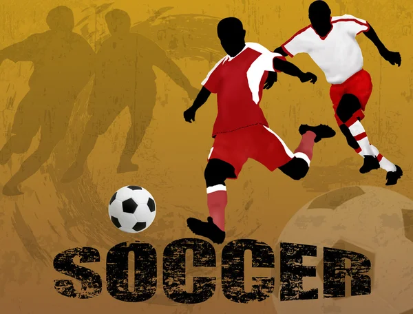 サッカーの抽象的な背景 — ストックベクタ