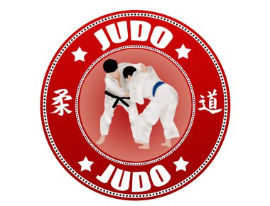 Judo label clipart