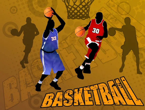 篮球抽象背景 — 图库矢量图片