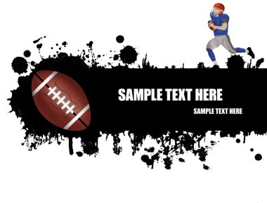 Grunge american football poster clipart