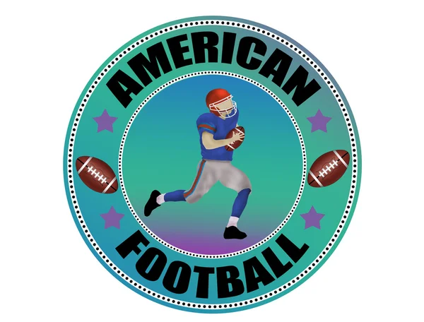 Американский футбольный лейбл — стоковый вектор
