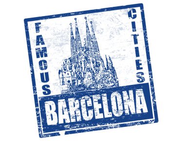 grand canal shape and the word Barcelona written inside clipart