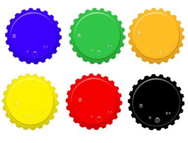 Set of bottle tops clipart