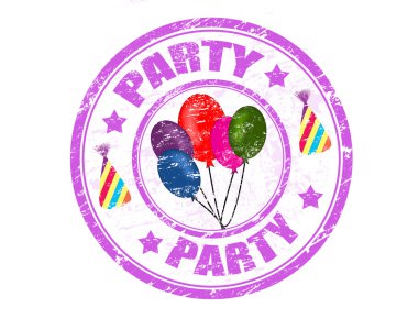 Party stamp clipart