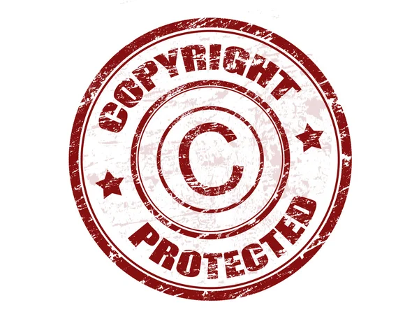Copyright beschermde stempel — Stockvector
