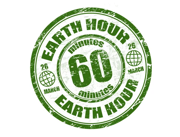 Stunde der Erde — Stockvektor