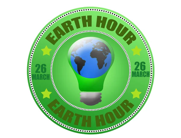 Stunde der Erde — Stockvektor