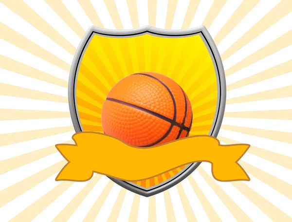 Escudo de baloncesto — Vector de stock