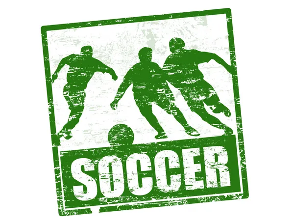 Soccer stamp — Stock Vector