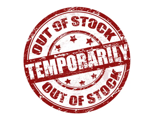 Out of stock temporarily stamp — Wektor stockowy