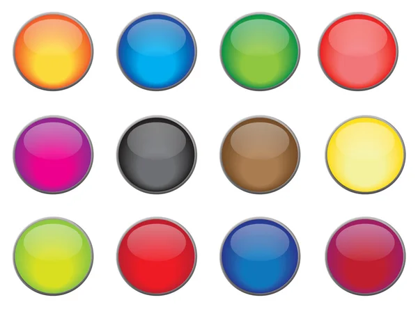 Gekleurde butons — Stockvector