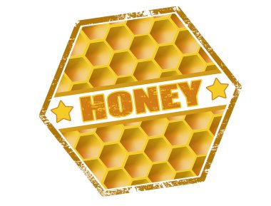 Honey stamp clipart