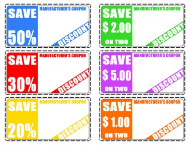 Discount coupons clipart