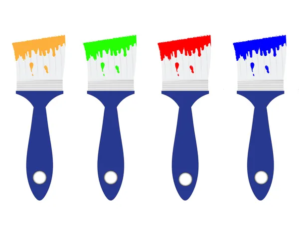Renkli Boya fırçaları — Stok Vektör