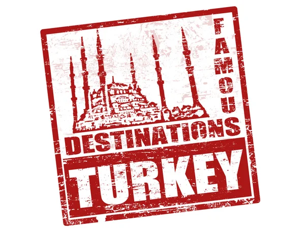 Turkey stamp — Stock Vector