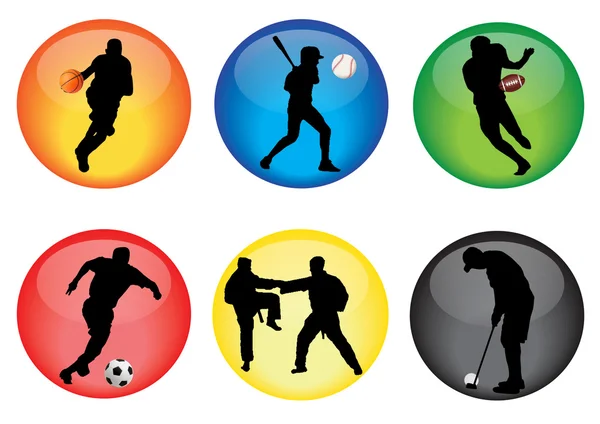 Спорт кнопки — стоковий вектор