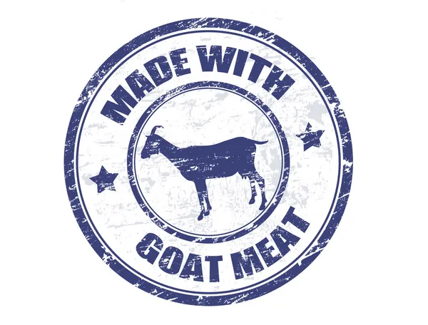 Elaborado con sello de carne de cabra — Vector de stock