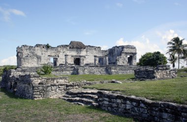 Ruins at Tulum Mexico 2 clipart