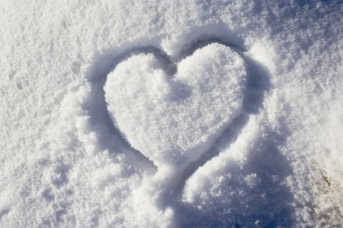 Heart shape in snow clipart