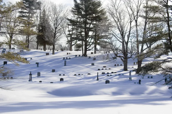 Winter Begraafplaats — Stockfoto