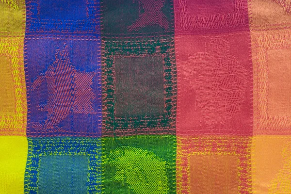Achtergrond kleurrijke getextureerde deken Stockfoto