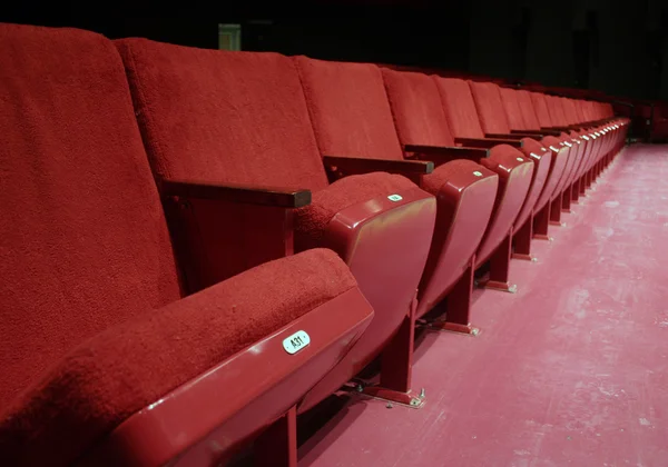 Assentos do Teatro Vermelho — Fotografia de Stock