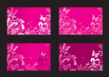 Floral cards clipart