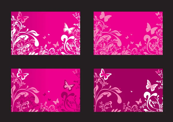 Cartes florales — Image vectorielle