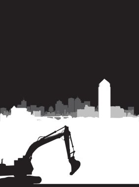 Construction cityscape clipart