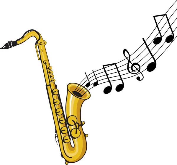 Saxofone — Vetor de Stock