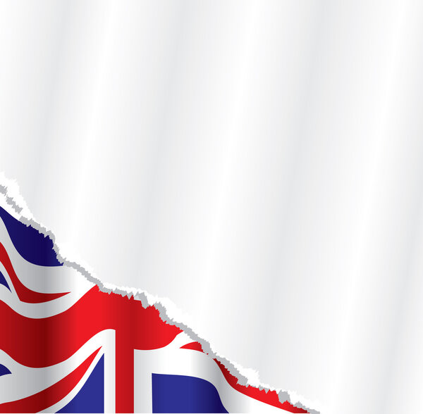 Порванная бумага с флагом
