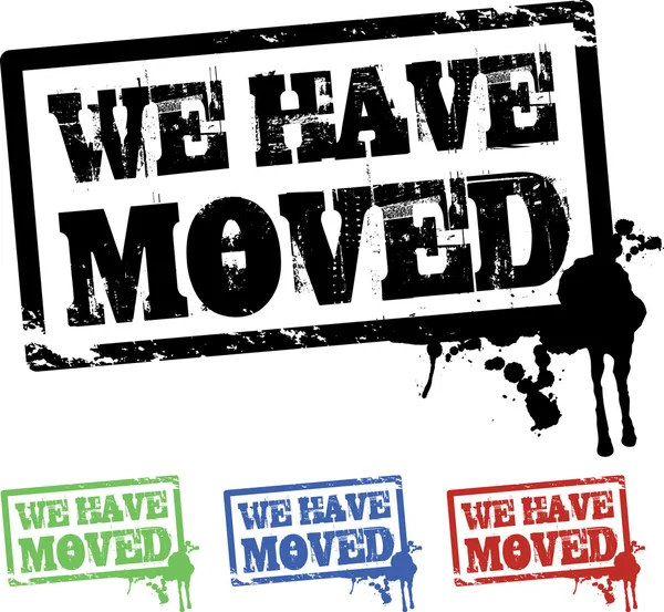We have moved — Stock Photo, Image