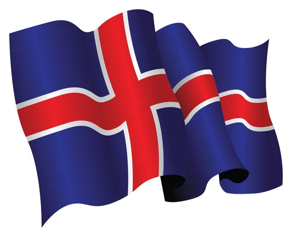 Islandská vlajka — Stock fotografie