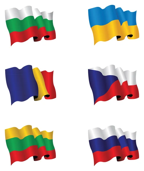 Conjunto Banderas Nacionales —  Fotos de Stock