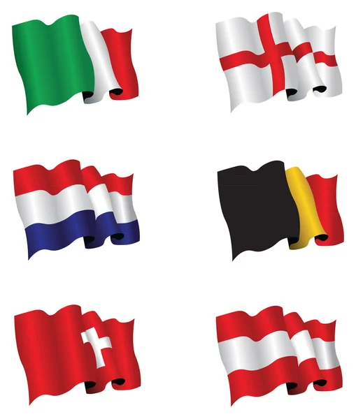 Conjunto de bandeiras — Fotografia de Stock