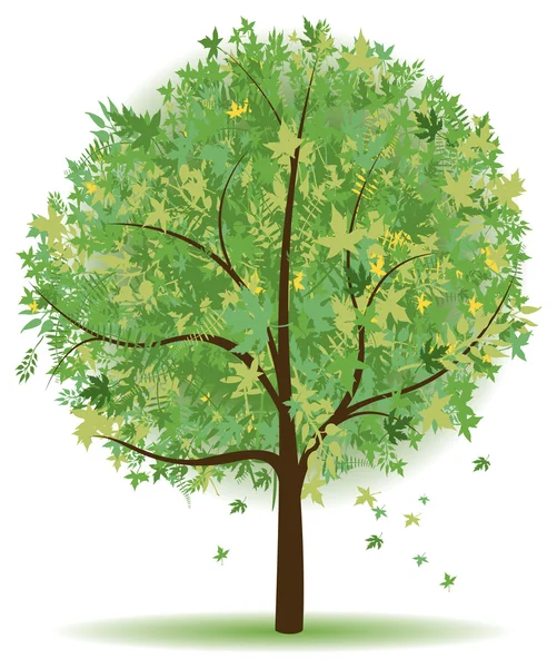 Абстрактное Дерево Опавшими Листьями — стоковое фото