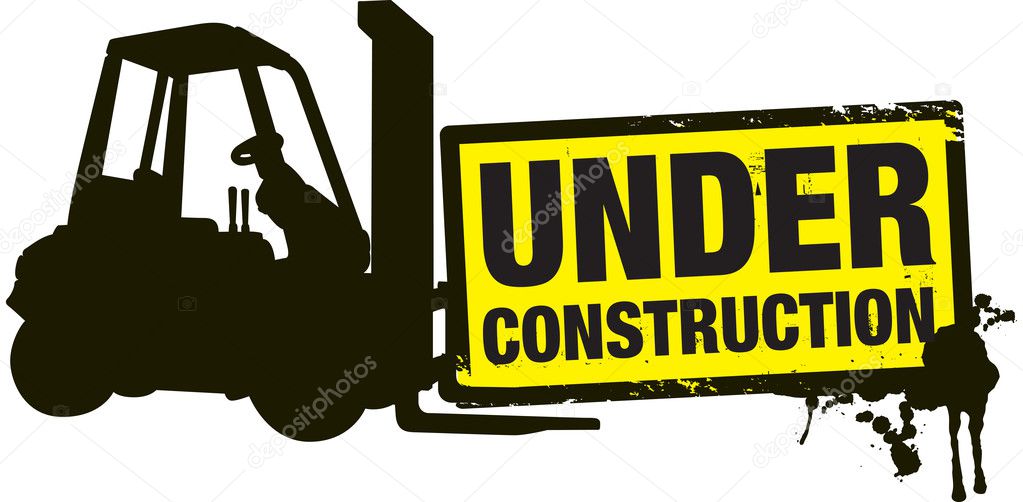 Under construction forklift truck