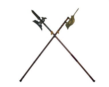 Halberds isolated clipart